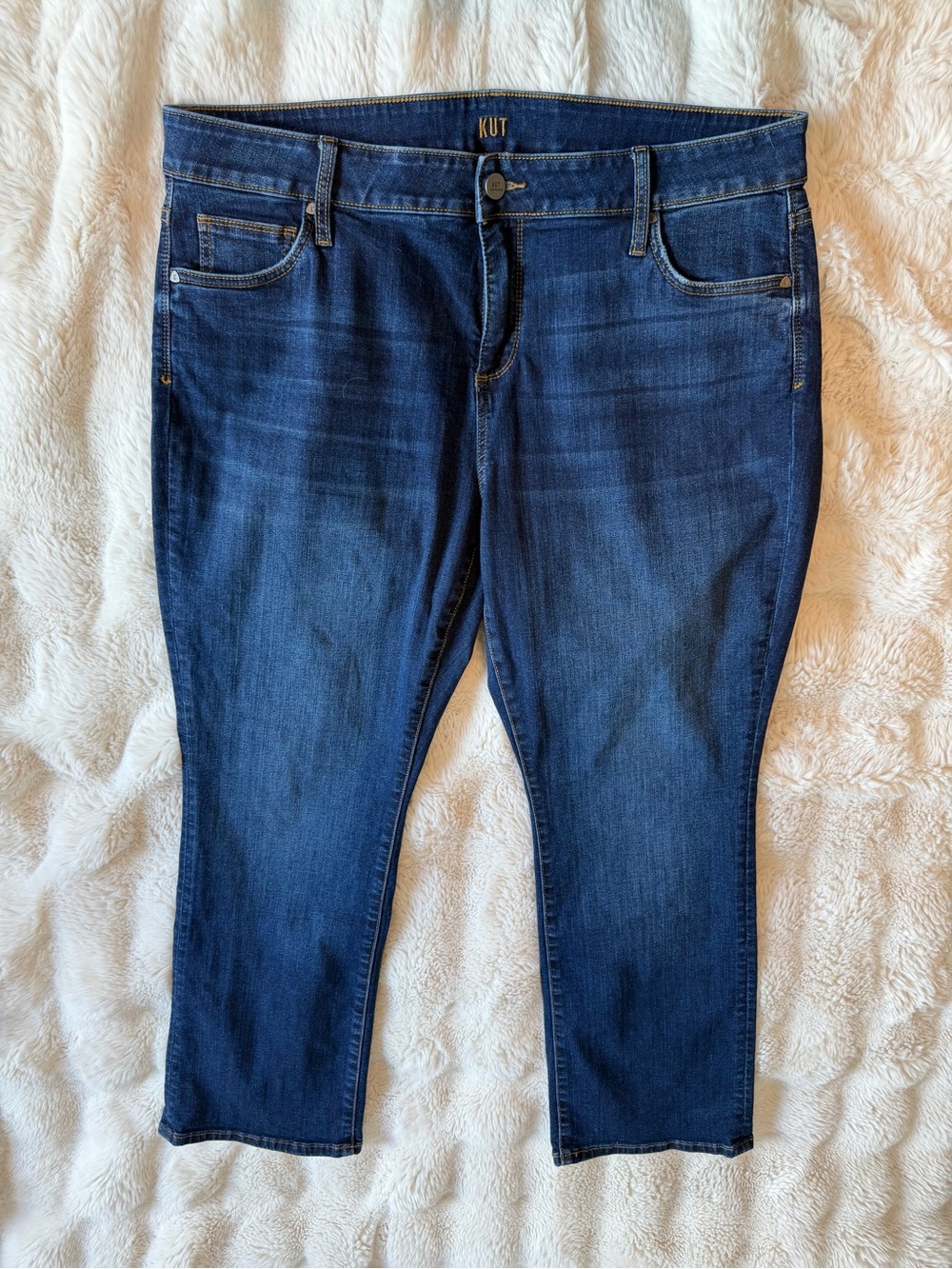 KUT From The Kloth Baby Bootcut Jeans 18W Dark Wash Stretch Denim